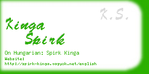 kinga spirk business card